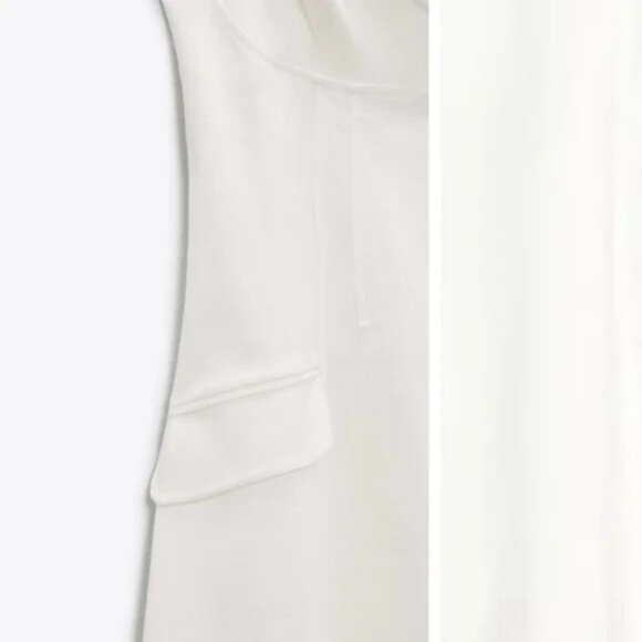Zara Woman's Textured Dress Off-White Dress. 7385/309/251. Size M - Picture 9 of 9